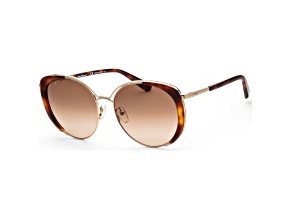Ferragamo Women's 60mm Gold and Tortoise Sunglasses