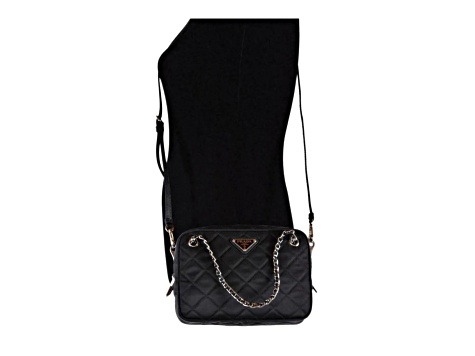 Prada Re-Edtion Nylon Quilted Black Triangle Logo Crossbody