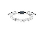 Invicta Jewelry Men's Howlite Stone Bead Adjustable Bracelet (8mm)