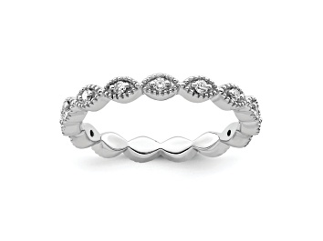 Picture of Sterling Silver Stackable Expressions Diamond Ring 0.195ctw