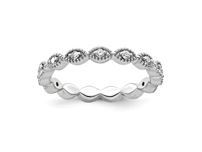 Sterling Silver Stackable Expressions Diamond Ring 0.195ctw