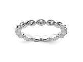 Sterling Silver Stackable Expressions Diamond Ring 0.195ctw