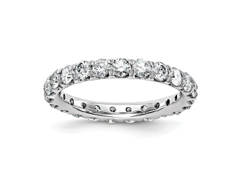 Picture of Rhodium Over 14K White Gold Lab Grown Diamond SI+, H+, Eternity Band