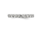 Rhodium Over 14K White Gold Lab Grown Diamond SI+, H+, Eternity Band