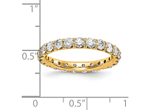 14K Yellow Gold Lab Grown Diamond SI+, H+, Eternity Band