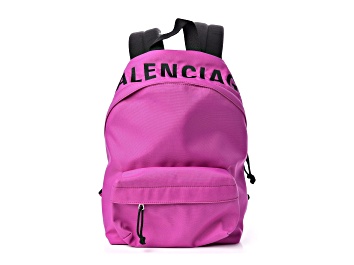 Picture of Balenciaga Logo Wheel Sport Nylon Pink Backpack