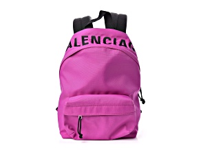 Balenciaga Logo Wheel Sport Nylon Pink Backpack