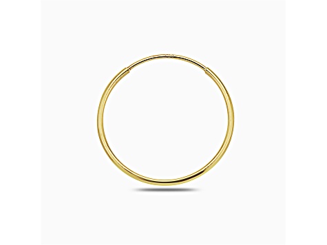 14K Gold Ball Earrings & Endless Hoop Set