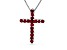 0.32ctw Ruby Cross Pendant in 14k White Gold