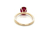 10K Yellow Gold Oval Ruby Solitaire Ring 3.52ct