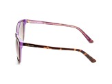 Calvin Klein Women's 55mm Havana and Purple Sunglasses