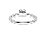 Sterling Silver Stackable Expressions Polished Diamond Heart Ring 0.005ctw