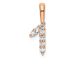 14k Rose Gold Diamond Number 1 Pendant