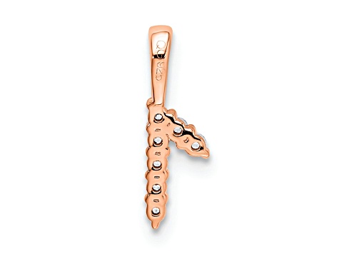 14k Rose Gold Diamond Number 1 Pendant