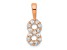 14k Rose Gold Diamond Number 8 Pendant