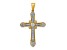 14K Yellow Gold 1/3ct. Diamond Filigree Cross Pendant