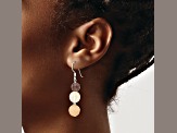 Sterling Silver Yellow Quartz, Jadeite and Smoky Quartz Dangle Earrings