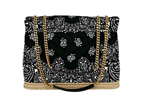 papier パピエ loulou black ブラック 黒 Saint Laurent Loulou Black Paisley Quilted Small Crossbody