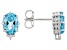 Judith Ripka 3.10ctw Swiss Blue Topaz and Bella Luce® Rhodium Over Sterling Silver Stud Earrings