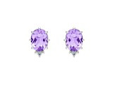 Judith Ripka 3.10ctw Purple Amethyst and Bella Luce® Sterling Silver Stud Earrings