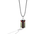 Star Wars™ Fine Jewelry Boba Fett™ White Diamond Accent Rhodium Over Silver With Enamel Pendant