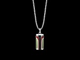 Star Wars™ Fine Jewelry Boba Fett™ White Diamond Accent Rhodium Over Silver With Enamel Pendant