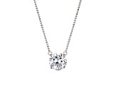 White Cubic Zirconia Platineve®  Solitaire Necklace 6.05ctw