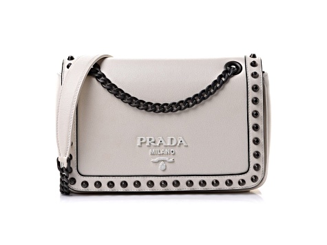 White studded bag sale