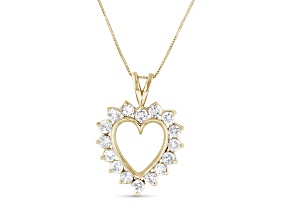 1.50ctw Diamond Heart Pendant 14k Yellow Gold