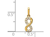 14K Yellow Gold Cubic Zirconia Infinity Symbol Pendant