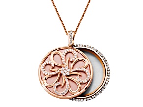 Bella Luce Lux Vue Diamond Simulant Bronze Magnifying Glass & Mirror  Pendant with Chain 7.93ctw