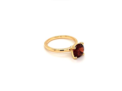 Round Garnet 14K Yellow Gold Over Sterling Silver Ring 2.30ctw