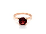 Round Garnet 14K Rose Gold Over Sterling Silver Ring 2.30ctw