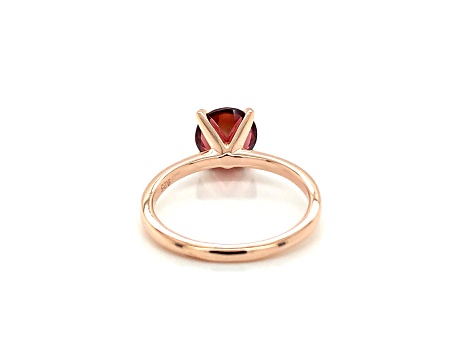 Round Garnet 14K Rose Gold Over Sterling Silver Ring 2.30ctw