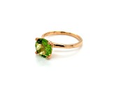 Round Peridot 14K Rose Gold Over Sterling Silver Ring 1.97ctw