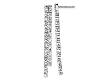 Picture of Rhodium Over 14K White Gold Lab Grown Diamond SI1/SI2, G H I, Post Dangle Earrings
