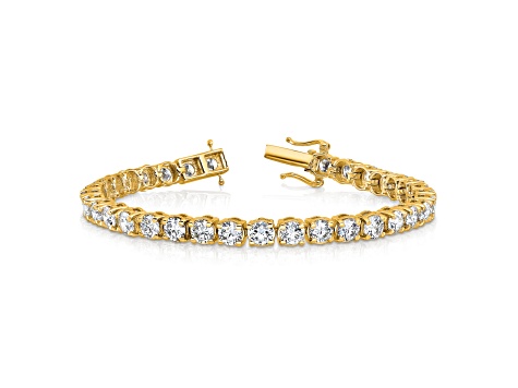 14K Yellow Gold VS/SI GH, Lab Grown Diamond Tennis Bracelet