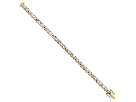 14K Yellow Gold VS/SI GH, Lab Grown Diamond Tennis Bracelet