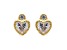 Judith Ripka 3.04ctw Heart and 0.73ctw Round Bella Luce 14K Gold Clad Earrings