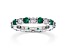 2.00ctw Emerald and Diamond Eternity Band Ring in 14k White Gold