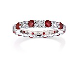 2.20ctw Ruby and Diamond Eternity Band Ring in 14k White Gold