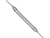 14K White Gold Lab Grown Diamond VS/SI GH, with 1 Inch Extension Bracelet