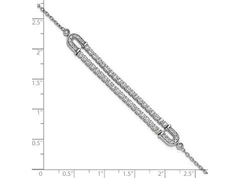 14K White Gold Lab Grown Diamond VS/SI GH, with 1 Inch Extension Bracelet