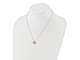 14K Yellow Gold Cubic Zirconia Bezel 16-inch with 2-inch Extension Necklace and Earring Set