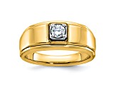 10K Yellow Gold Men's Diamond Ring 0.34ctw