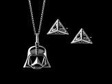 DARTH VADERâ„¢ HELMET JEWELRY SET in Black Rhodium over Sterling Silver with Black Diamonds