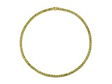 Green Peridot 18k Yellow Gold Over Sterling Silver Tennis Necklace 17.50ctw