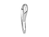Rhodium Over 14k White Gold Diamond Awareness Pendant