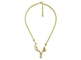 Judith Ripka 0.95ctw Bella Luce® Diamond Simulant 14K Gold Clad Moon & Heart Necklace