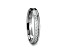 ULTIMUS Tungsten Carbide Ring with Beveled White Carbon Fiber Inlay 4mm